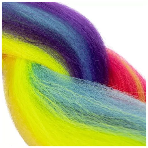 Szintetikus haj színes afro-ombre fonathoz - Szivárvány