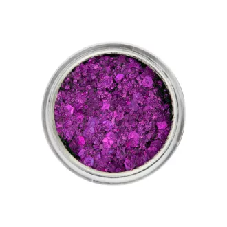 PXP Chunky Csillámkrém Purple Haze 10ml-es tégelyben, nagyméretű lila csillámdarabokkal zselés alapon, fesztivál sminkhez