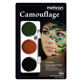   Mehron háromszínű arcfestő készlet - Camouflage/terepszínű
