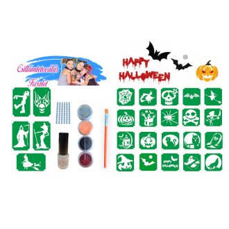 Csillámtetoválás Halloween készlet