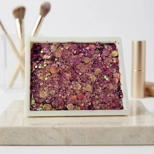 KiviArt Bright Raspberry málna színű irizáló csillámkrém arcra testre hajra