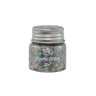 TAG Chunky Glitter Gel Silver - ezüst 20gr