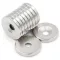 Neodímium mágnes, kerek, hengeres, csavaros furattal 12x3mm, 10 db/cs