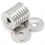 Neodímium mágnes, kerek, hengeres, csavaros furattal 12x3mm, 10 db/cs