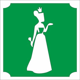5x5 cm-es Csillámtetoválás sablon - Hercegnő 11