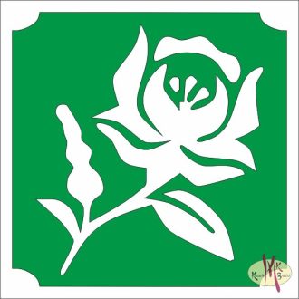 5x5 cm-es Csillám tetoválás sablon - Virág 16