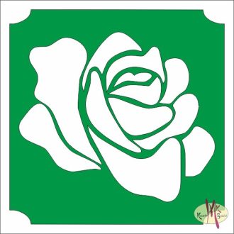 5x5 cm-es Csillám tetoválás sablon - Rózsa virág 20