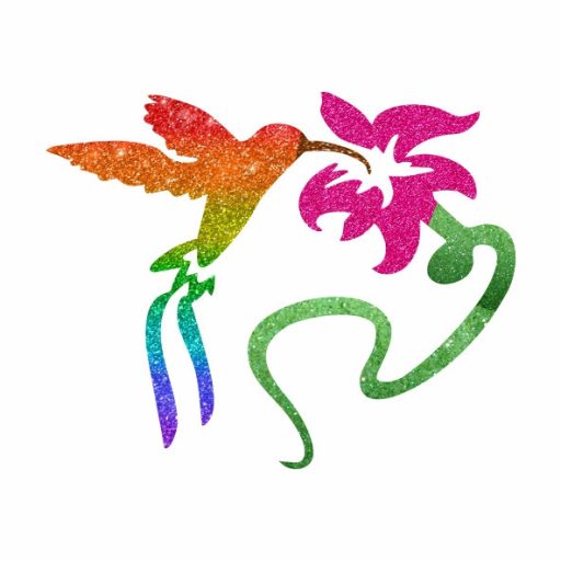 5x5 cm-es Csillám tetoválás sablon - Kolibri 28