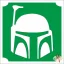 5x5 cm-es Csillám tetoválás sablon - Star Wars 35