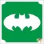 5x5 cm-es Csillám tetoválás sablon - Batman  41