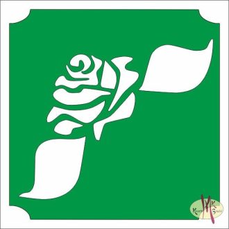 5x5 cm-es Csillámtetoválás sablon - Rózsa 46