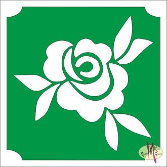 5x5 cm-es Csillám tetoválás sablon - Rózsa 47