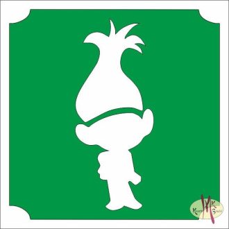5x5 cm-es Csillámtetoválás sablon - Troll 51
