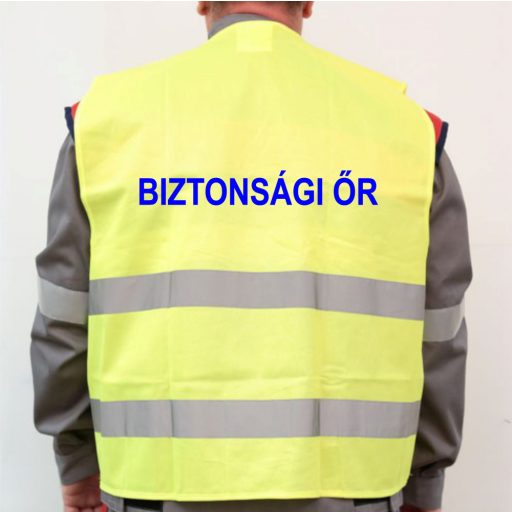 LÁTHATÓSÁGI BIZTONSÁGI MELLÉNY - BIZTONSÁGI ŐR, BIZTONSÁGI SZOLGÁLAT felirattal