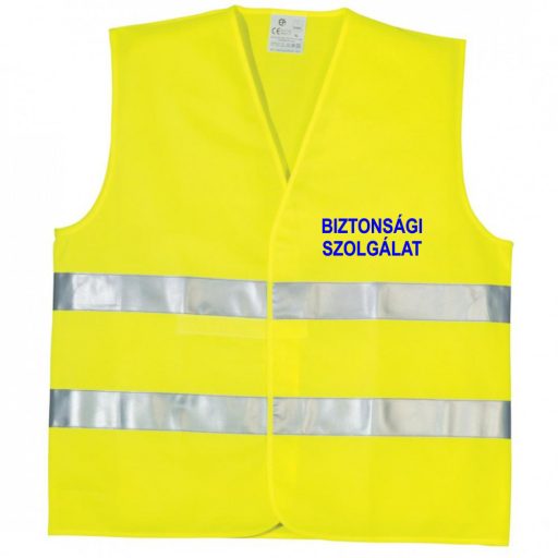 LÁTHATÓSÁGI BIZTONSÁGI MELLÉNY - BIZTONSÁGI ŐR, BIZTONSÁGI SZOLGÁLAT felirattal