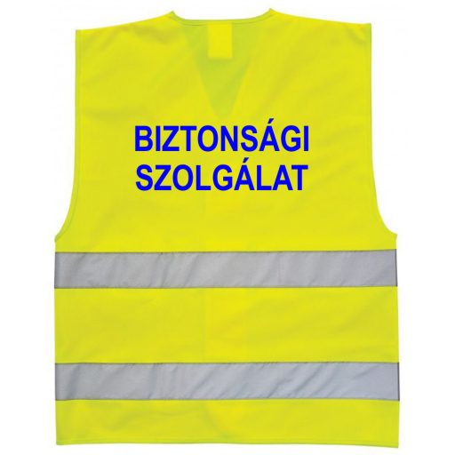 LÁTHATÓSÁGI BIZTONSÁGI MELLÉNY - BIZTONSÁGI ŐR, BIZTONSÁGI SZOLGÁLAT felirattal