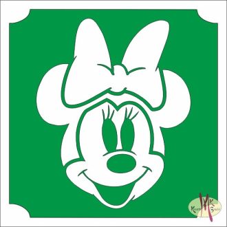 5x5 cm-es Csillámtetoválás sablon - Minnie Mouse 72