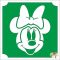 5x5 cm-es Csillámtetoválás sablon - Minnie Mouse 72