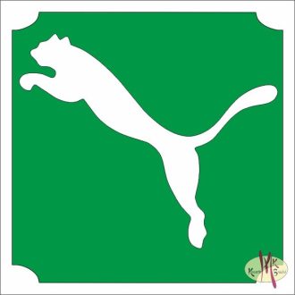 5x5 cm-es Csillámtetoválás sablon- Puma 75