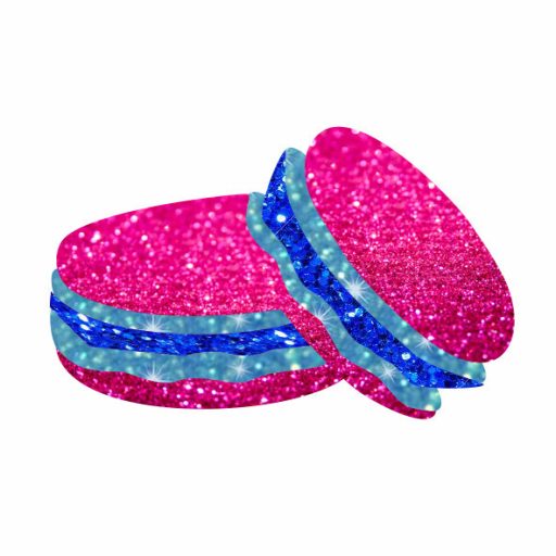 5x5 cm-es Csillámtetoválás sablon - Macaron sütemény 78