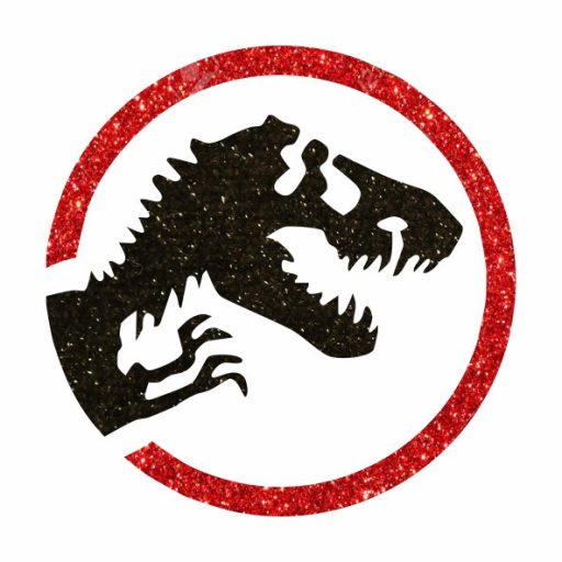 5x5 cm-es Csillámtetoválás sablon - Jurassic Park 81
