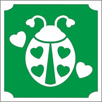 5x5 cm-es Csillámtetoválás sablon - Katica 86