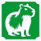 5x5 cm-es Csillámtetoválás sablon - Capybara 90