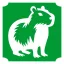 5x5 cm-es Csillámtetoválás sablon - Capybara 90