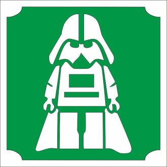 5x5 cm-es Csillámtetoválás sablon - Lego Darth Vader 94