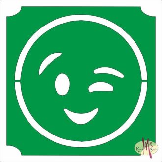 5x5 cm-es Csillámtetoválás sablon -  Emoji, Smiley  100