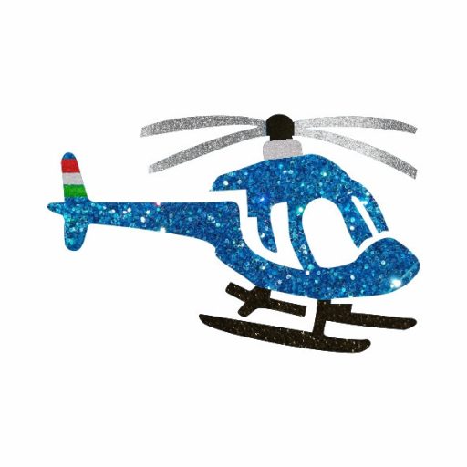 5x5 cm-es Csillámtetoválás sablon -  Helikopter 110