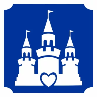 Hercegnő kastély csillámtetoválás sablon – öntapadós 3 rétegű sablon a KiviArt-tól!