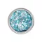 PXP Heavenly Blue chunky csillámkrém 10 ml-es tégelyben, különböző méretű kék és ezüst csillámokkal, gél alapban, arcra, testre, hajra
