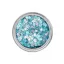 PXP Heavenly Blue chunky csillámkrém 10 ml-es tégelyben, különböző méretű kék és ezüst csillámokkal, gél alapban, arcra, testre, hajra