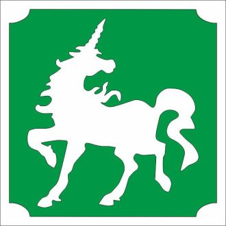 5x5 cm-es Csillámtetoválás sablon - Unikornis 127
