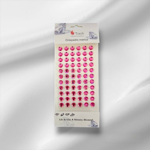 Strasszkő 10 mm Pink 66db/cs