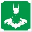 5x5 cm-es Csillámtetoválás sablon - Batman 158