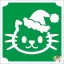 5x5 cm-es Csillámtetoválás sablon - Hello Kitty télapó 159