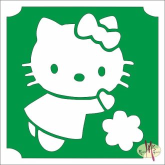 5x5 cm-es Csillám tetoválás sablon - Hello Kitty 165