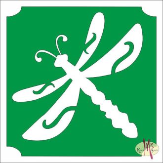 5x5 cm-es Csillámtetoválás sablon - Szitakötő 171
