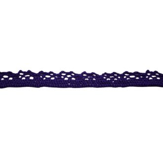 Csipke 100% pamut 1 cm-es lila