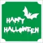 5x5 cm-es Csillám tetoválás sablon - Happy Halloween 183