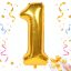 1-es Számú Fólia Lufi – Arany 66 cm