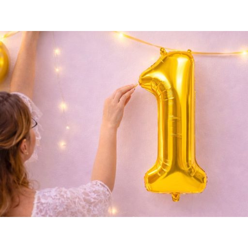 1-es Számú Fólia Lufi – Arany 66 cm
