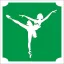 5x5 cm-es Csillámtetoválás sablon sablon - Balerina 198