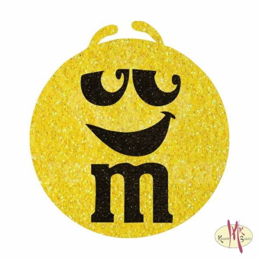 5x5 cm-es Csillámtetoválás sablon - m&m's 209