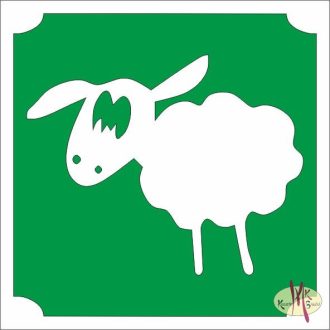 5x5 cm-es Csillámtetoválás sablon - Bárány 220