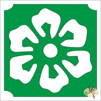 5x5 cm-es Csillámtetoválás sablon - Virág 224