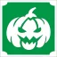 5x5 cm-es Csillám tetoválás sablon - Halloween tök 232