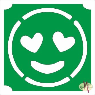 5x5 cm-es Csillámtetoválás sablon - Emoji, smiley 234